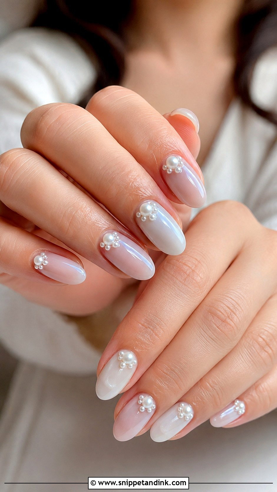 3D Pearl Wedding Nails - Snippet and Ink - 20 Wedding Nails Design 2025
