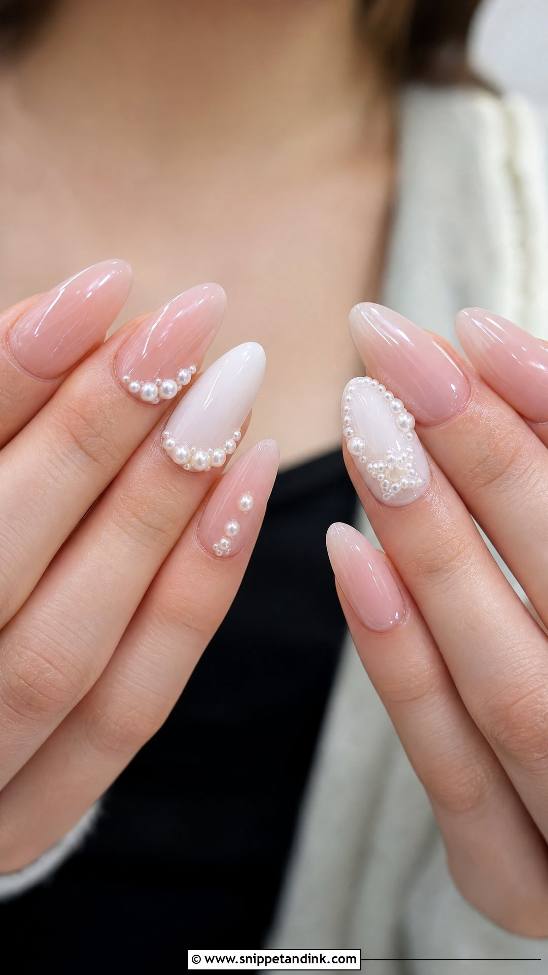 3D Pearl Wedding Nails - Snippet and Ink - 25 Pearl Wedding Nails