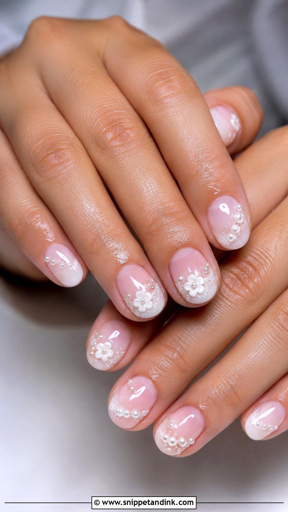 3D Short Wedding Nails - Snippet and Ink - 20 3D Wedding Nails