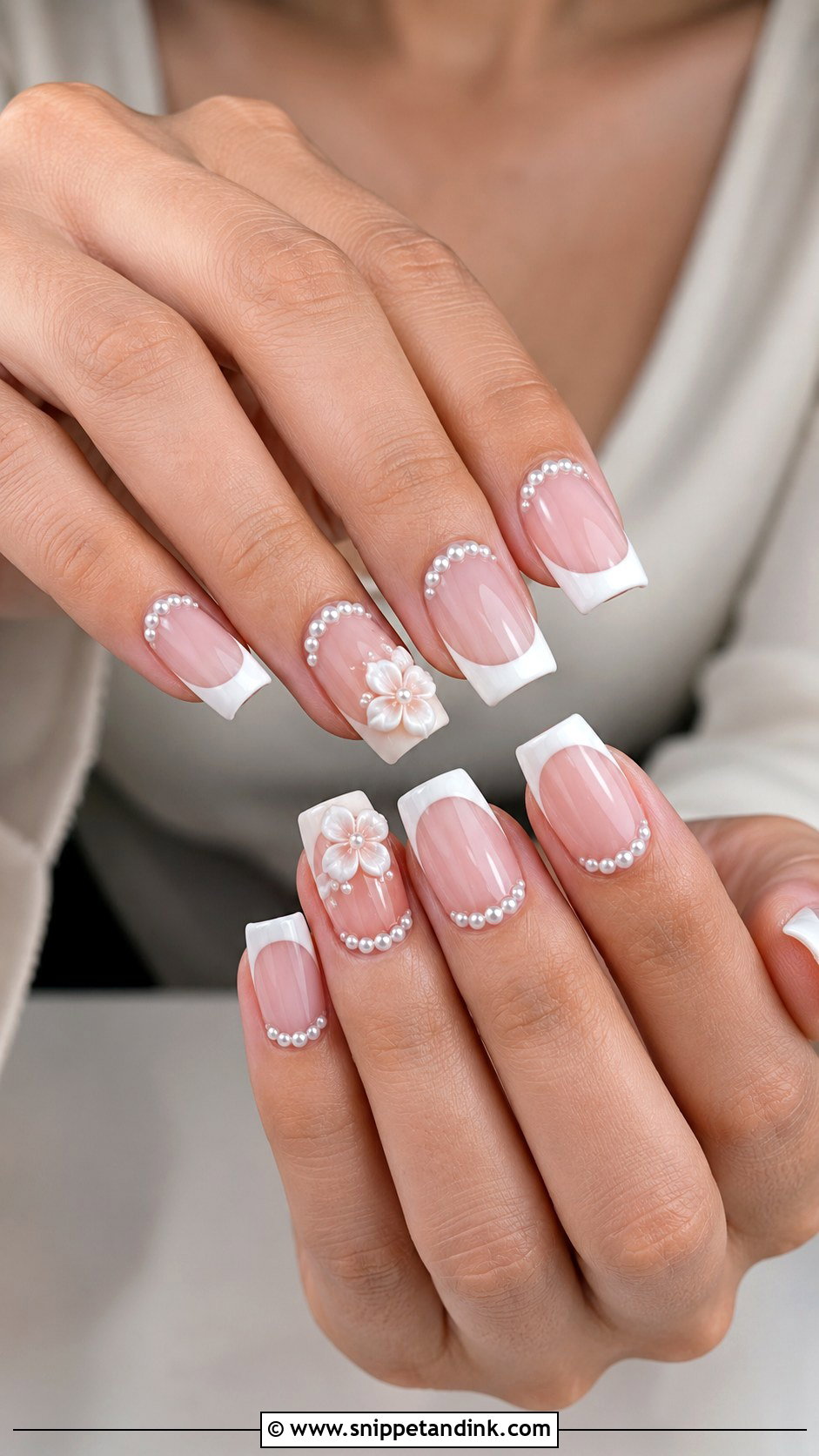 3D Square Wedding Nails - Snippet and Ink - 20 3D Wedding Nails
