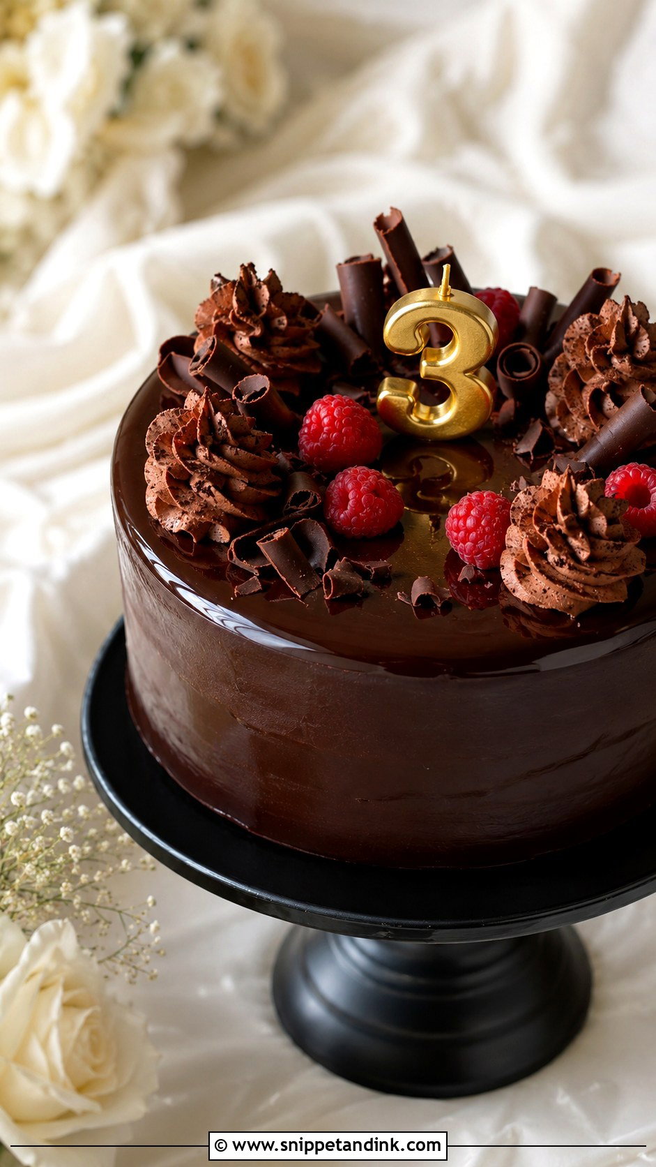 3rd Anniversary Chocolate Cake - Snippet and Ink - 20 3rd Anniversary Cake Ideas