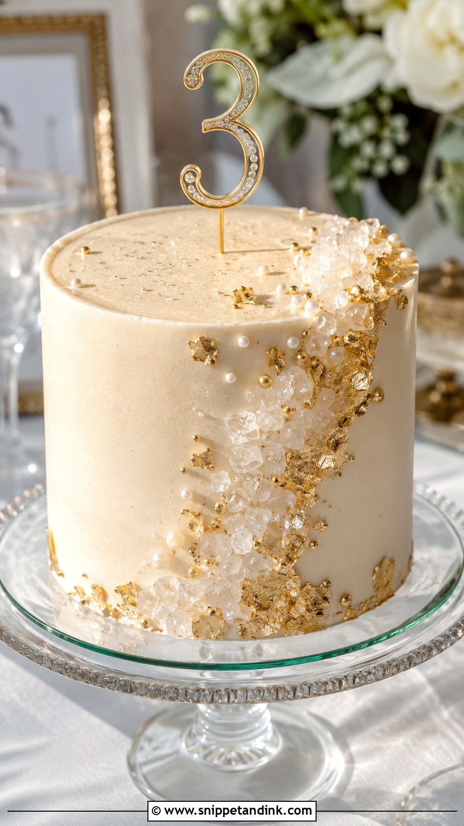 3rd Anniversary Crystal Cake - Snippet and Ink - 20 3rd Anniversary Cake Ideas