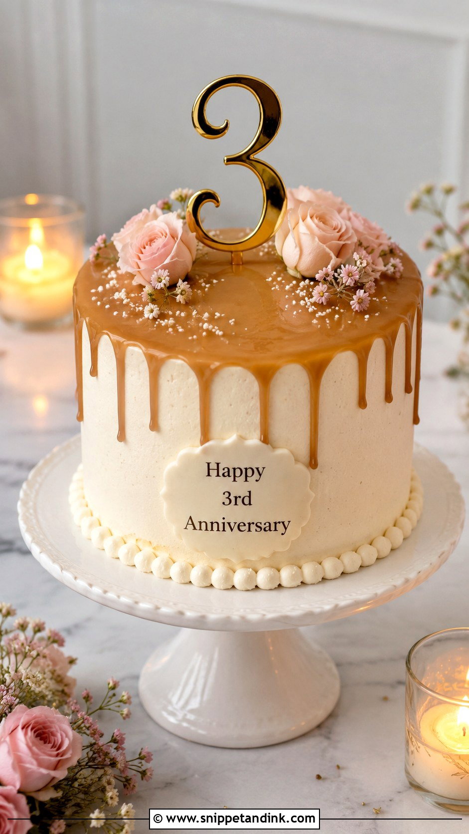 3rd Anniversary Mini Cake - Snippet and Ink - 20 3rd Anniversary Cake Ideas