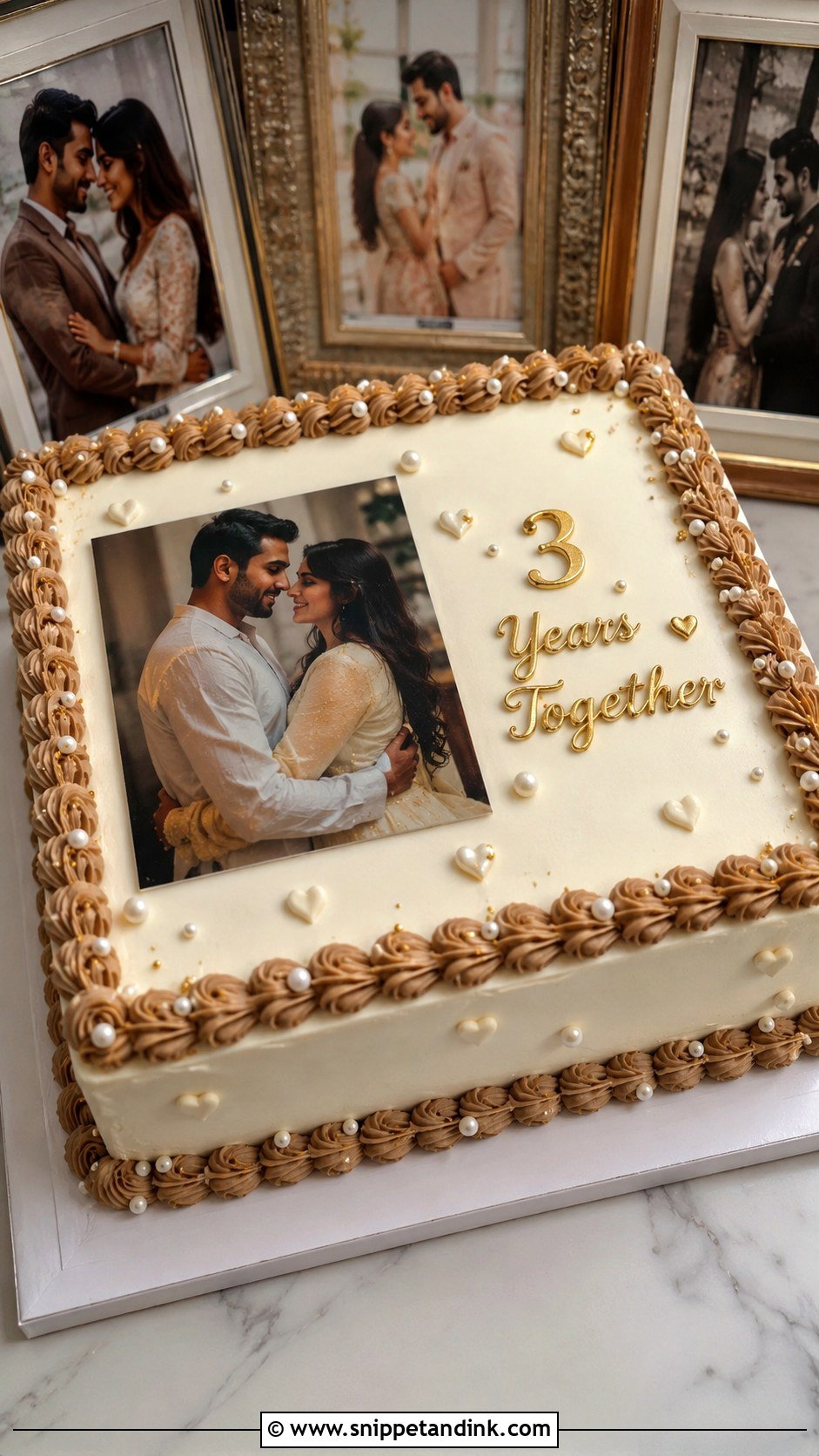 3rd Anniversary Photo Cake - Snippet and Ink - 20 3rd Anniversary Cake Ideas
