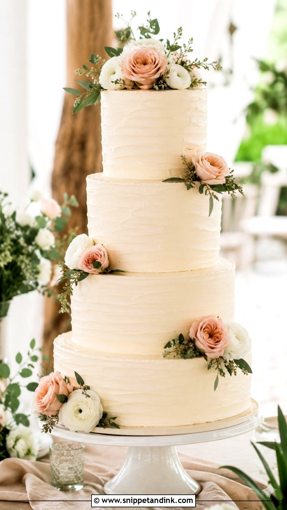 4 Tier Buttercream Wedding Cake - Snippet and Ink - 20 4 Tier Wedding Cake Ideas
