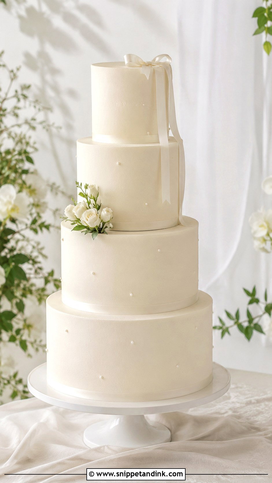 4 Tier Minimalist Wedding Cake - Snippet and Ink - 20 4 Tier Wedding Cake Ideas