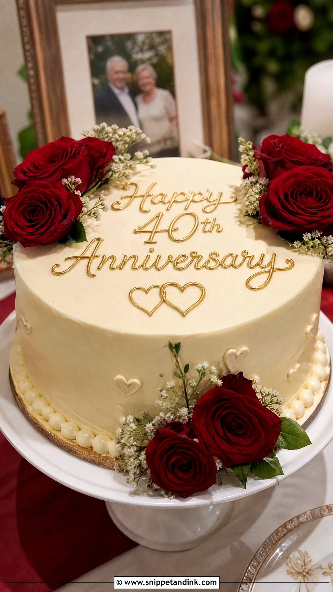 40th Anniversary Cake For Grandparents - Snippet and Ink - 25 40th Wedding Anniversary Cake Ideas