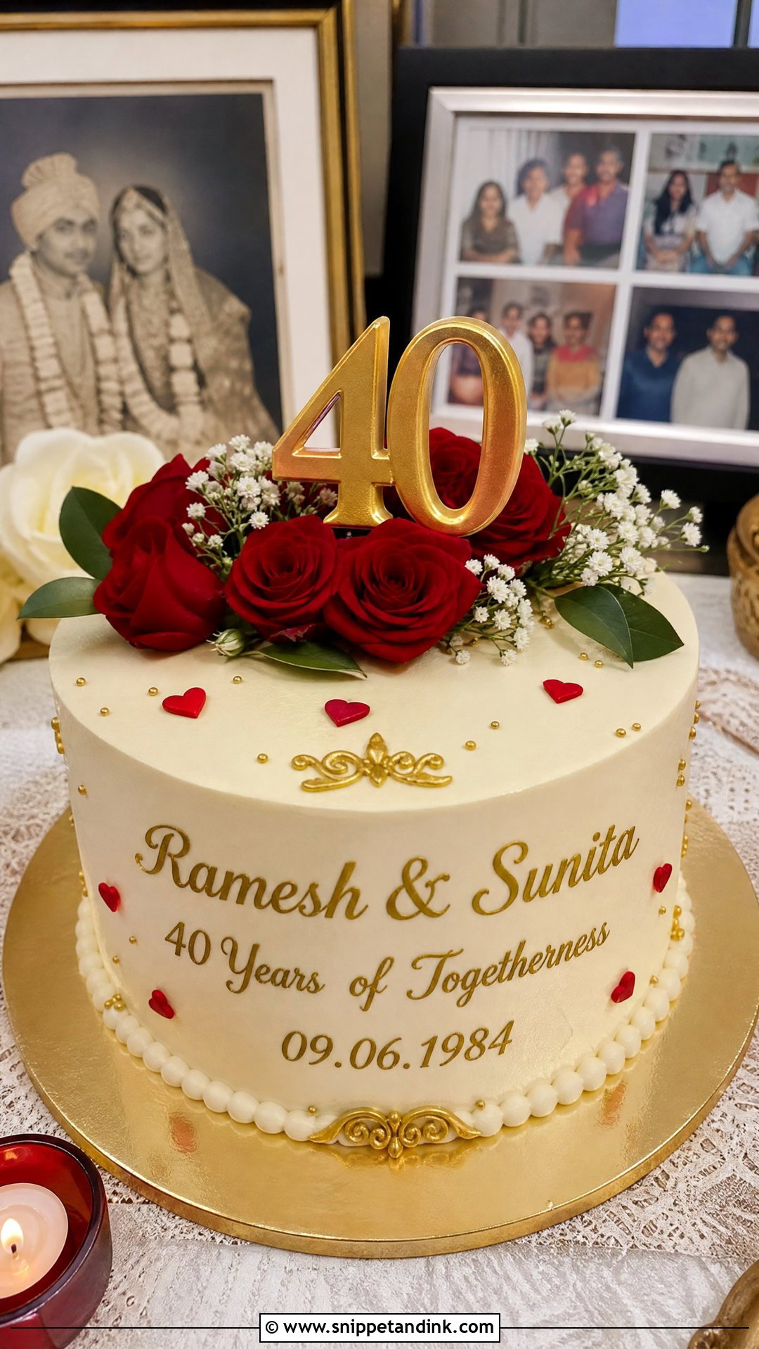 40th Anniversary Cake For Parents - Snippet and Ink - 25 40th Wedding Anniversary Cake Ideas