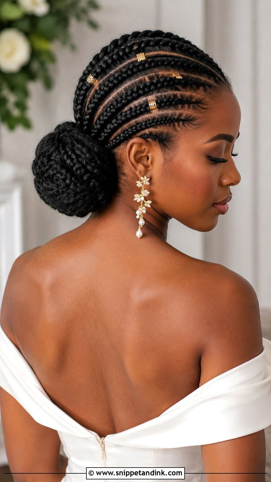4C Bridal Cornrow Bun - Snippet and Ink - 20 4c Bridal Natural Hairstyles
