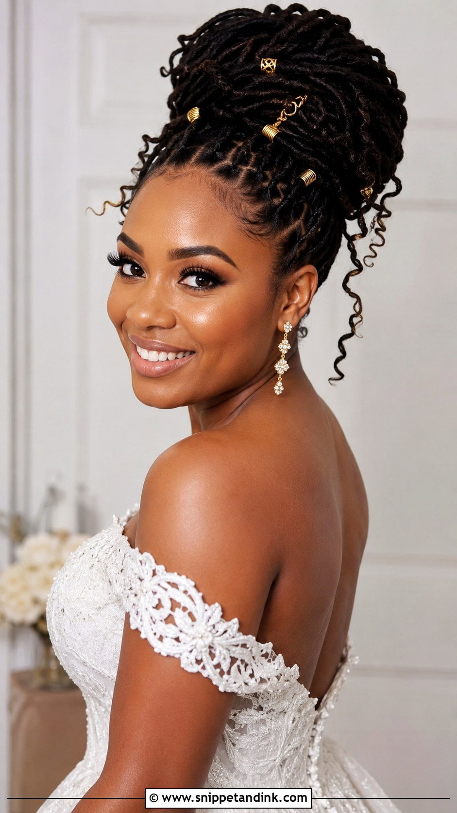 4C Bridal Faux Loc Updo - Snippet and Ink - 20 4c Bridal Natural Hairstyles