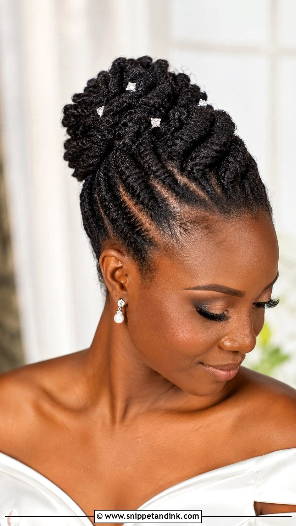 4C Bridal Flat Twist Updo - Snippet and Ink - 20 4c Bridal Natural Hairstyles