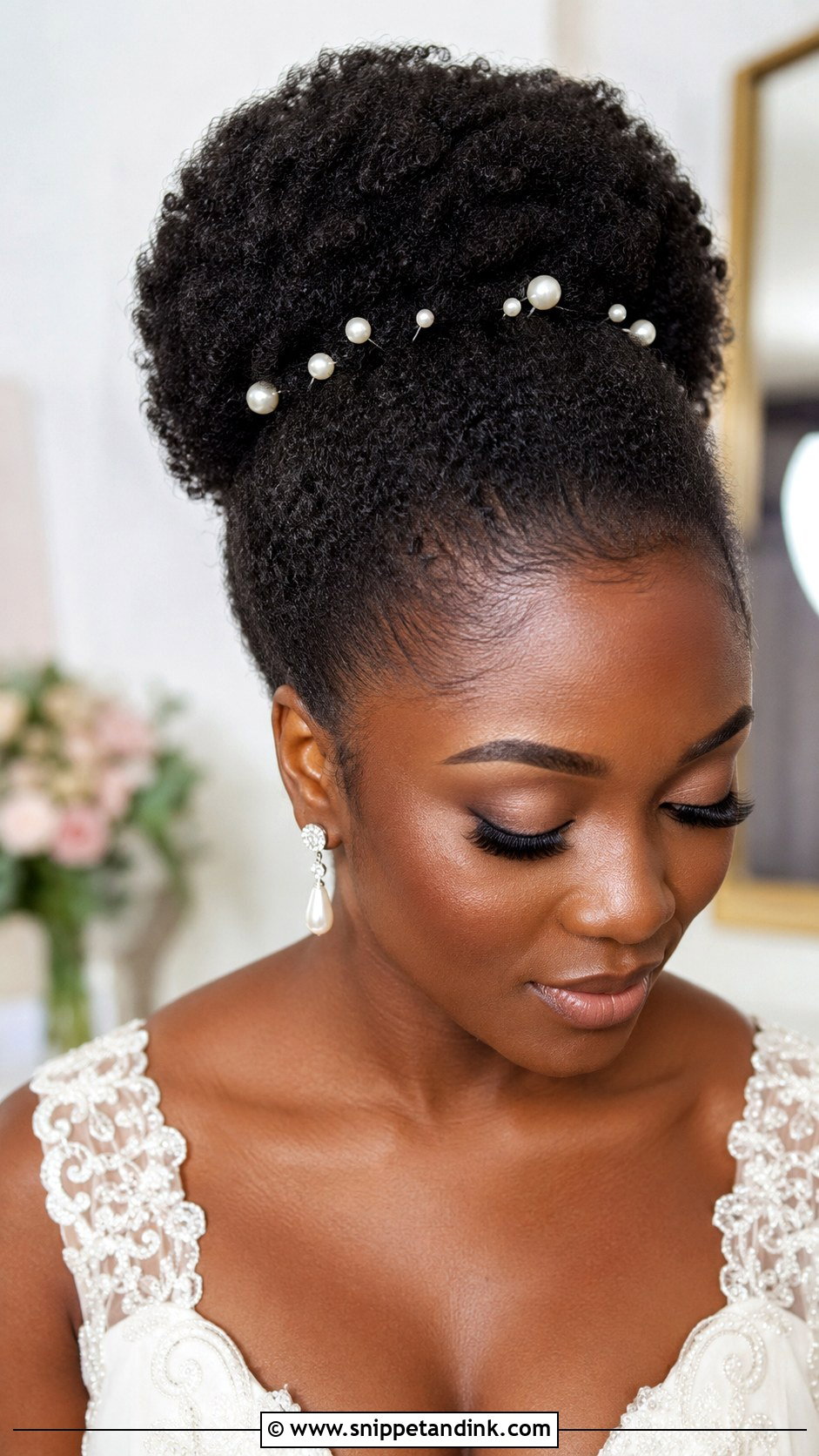 4C Bridal High Puff Bun - Snippet and Ink - 20 4c Bridal Natural Hairstyles