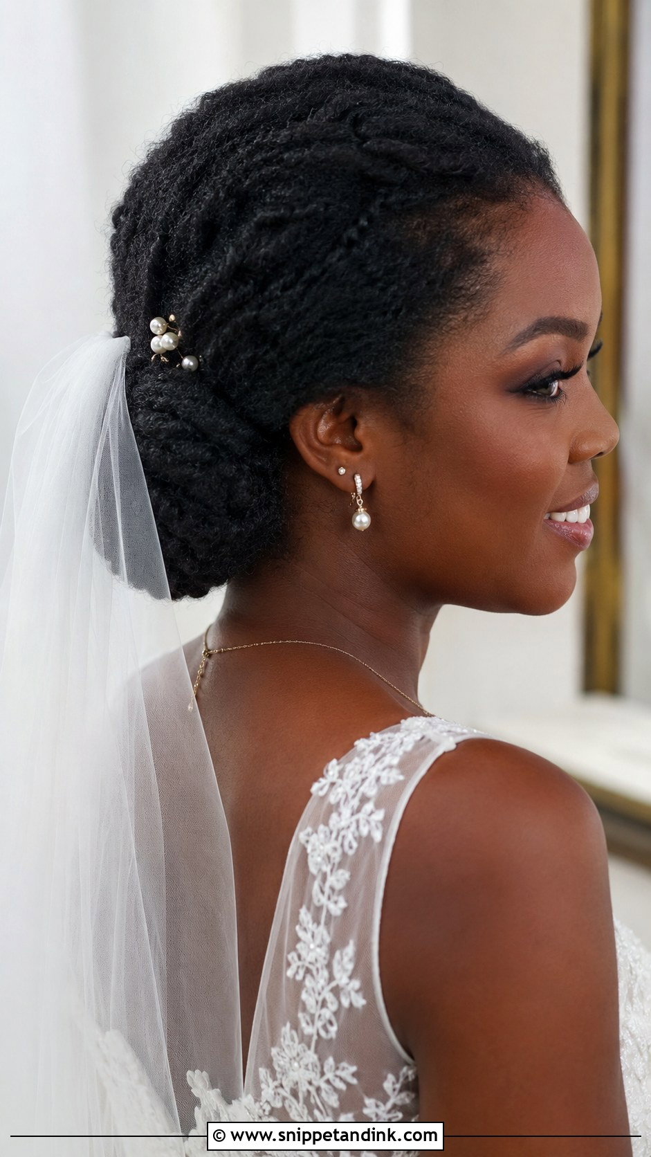4C Bridal Natural Hair With Veil - Snippet and Ink - 20 4c Bridal Natural Hairstyles