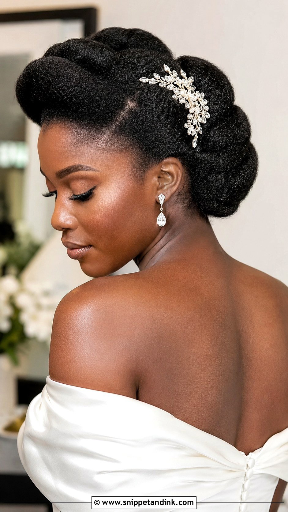 4C Bridal Tuck And Roll Updo - Snippet and Ink - 20 4c Bridal Natural Hairstyles