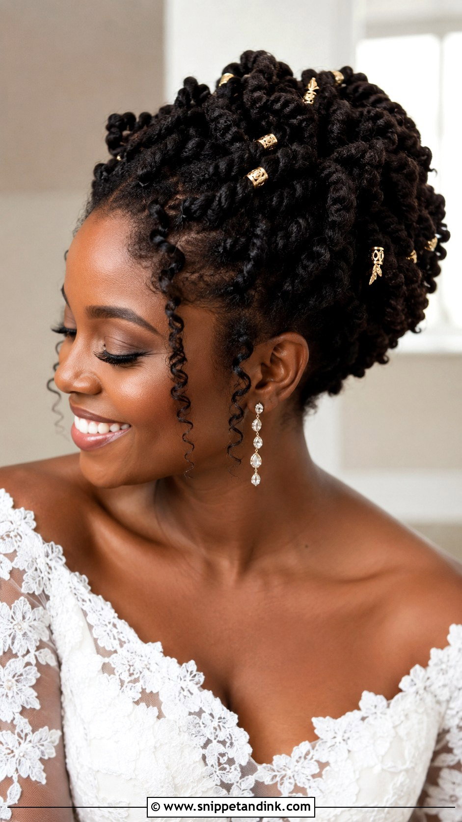 4C Bridal Two Strand Twist Updo - Snippet and Ink - 20 4c Bridal Natural Hairstyles