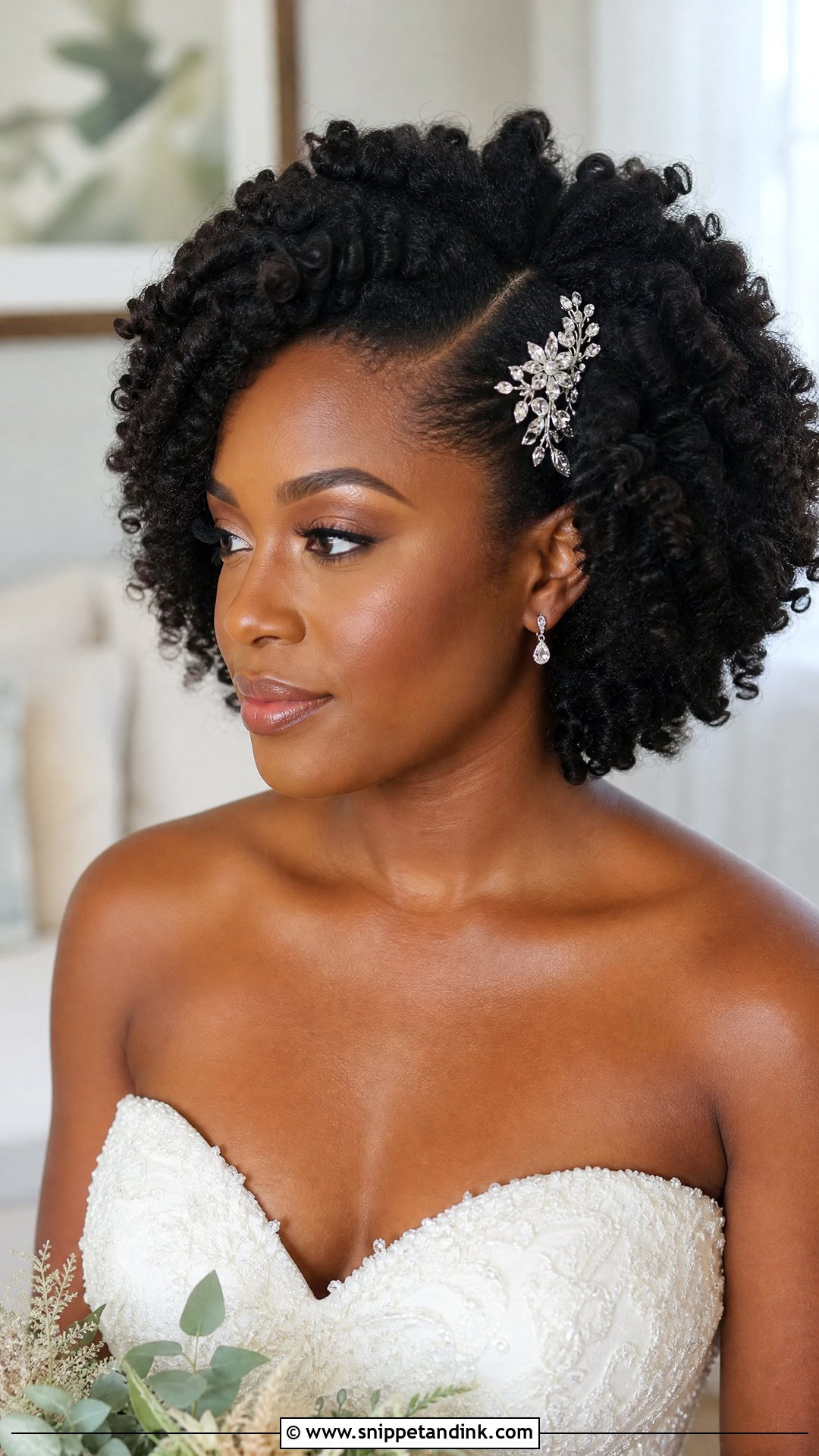 4C Hair Bantu Knot Out Wedding Hairstyle - Snippet and Ink - 15 4c Hair Wedding Hairstyles