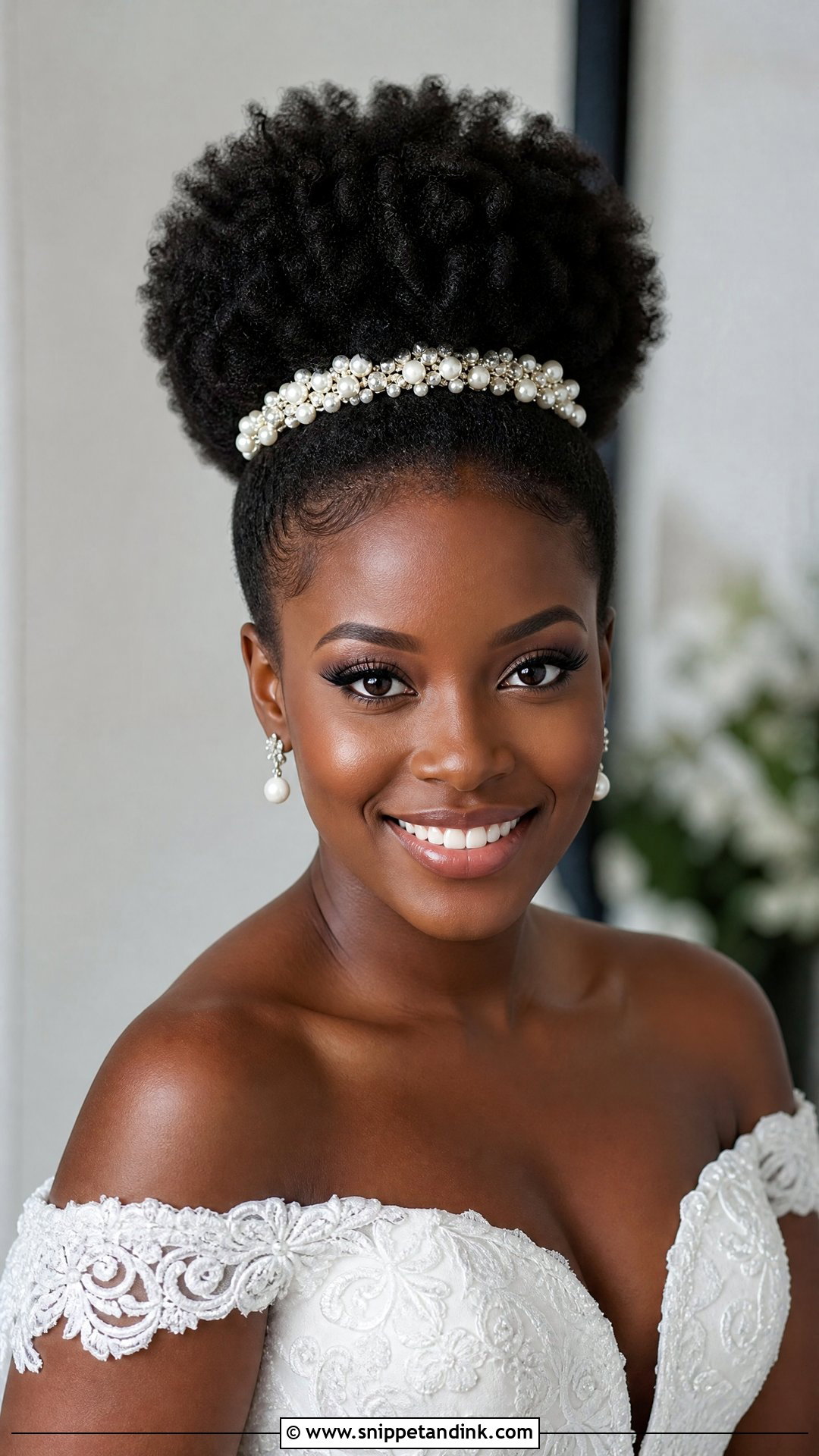 4C Hair High Puff Wedding Hairstyle - Snippet and Ink - 15 4c Hair Wedding Hairstyles