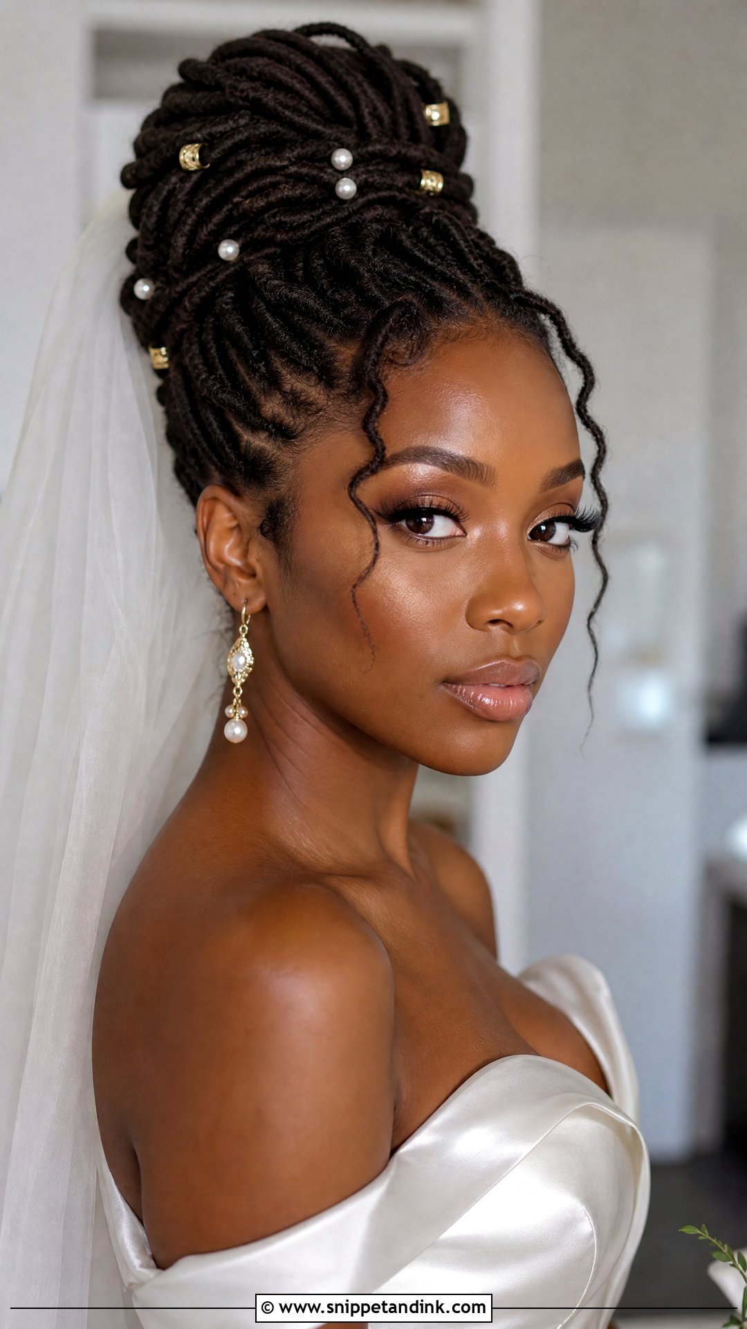 4C Hair Loc Updo Wedding Hairstyle - Snippet and Ink - 15 4c Hair Wedding Hairstyles
