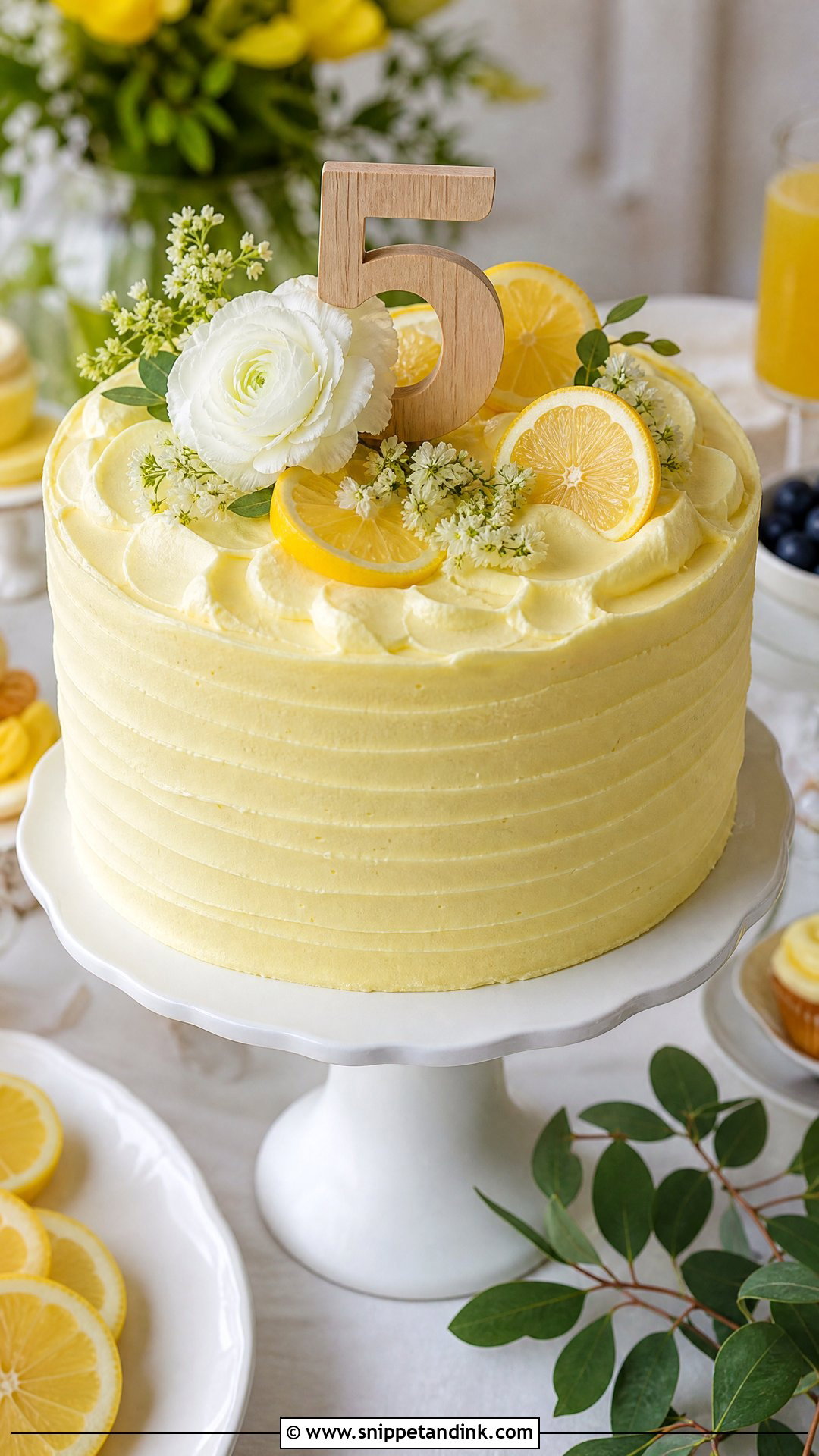 5 Year Anniversary Lemon Cake - Snippet and Ink - 25 5 Year Anniversary Cake Ideas