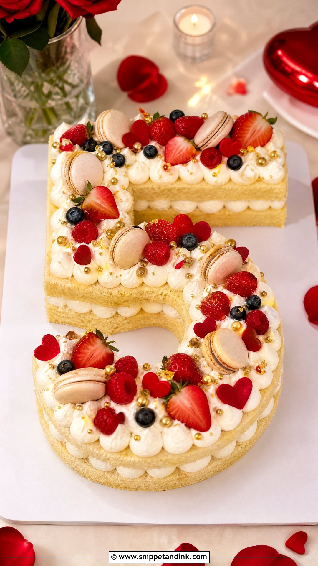 5 Year Anniversary Number 5 Cake - Snippet and Ink - 25 5 Year Anniversary Cake Ideas
