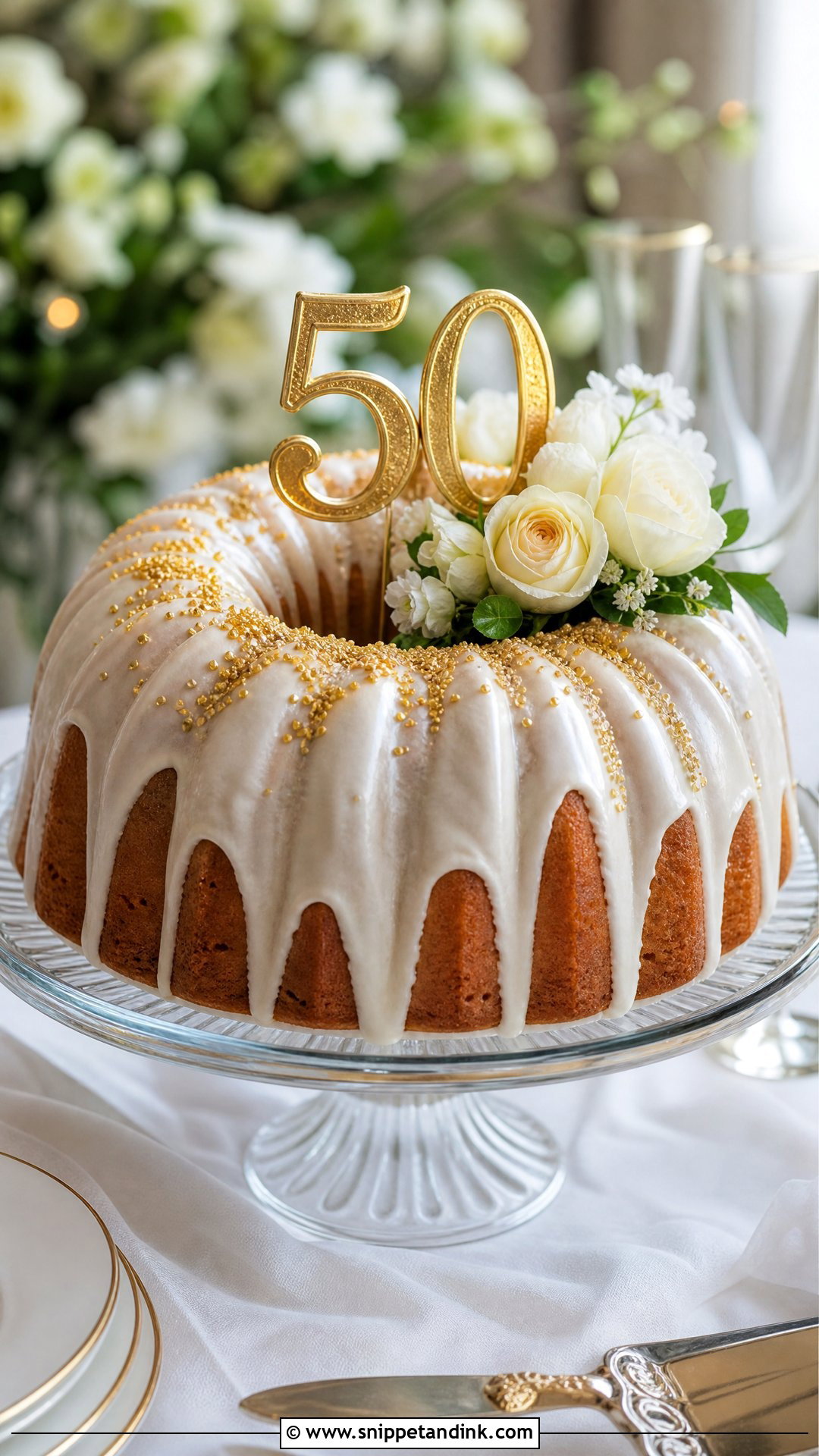 50th Anniversary Bundt Cake - Snippet and Ink - 25 50th Anniversary Cake Ideas