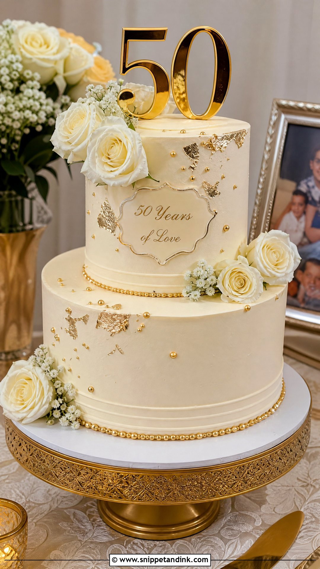 50th Anniversary Cake for Parents - Snippet and Ink - 30 Anniversary Cake for Parents