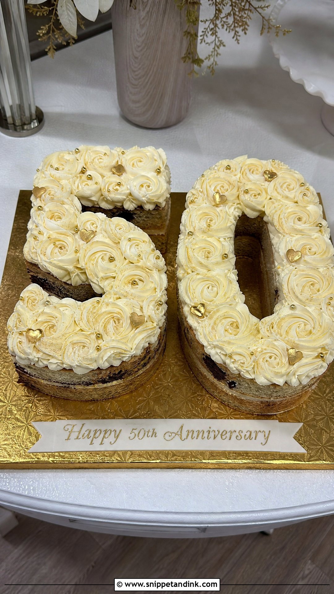 50th Anniversary Number 50 Cake - Snippet and Ink - 25 50th Anniversary Cake Ideas