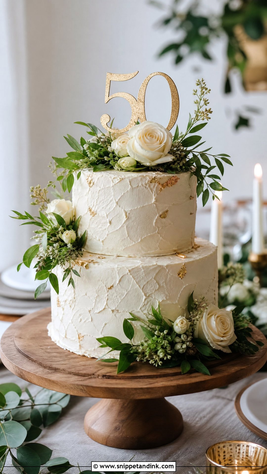 50th Anniversary Rustic Cake - Snippet and Ink - 25 50th Anniversary Cake Ideas