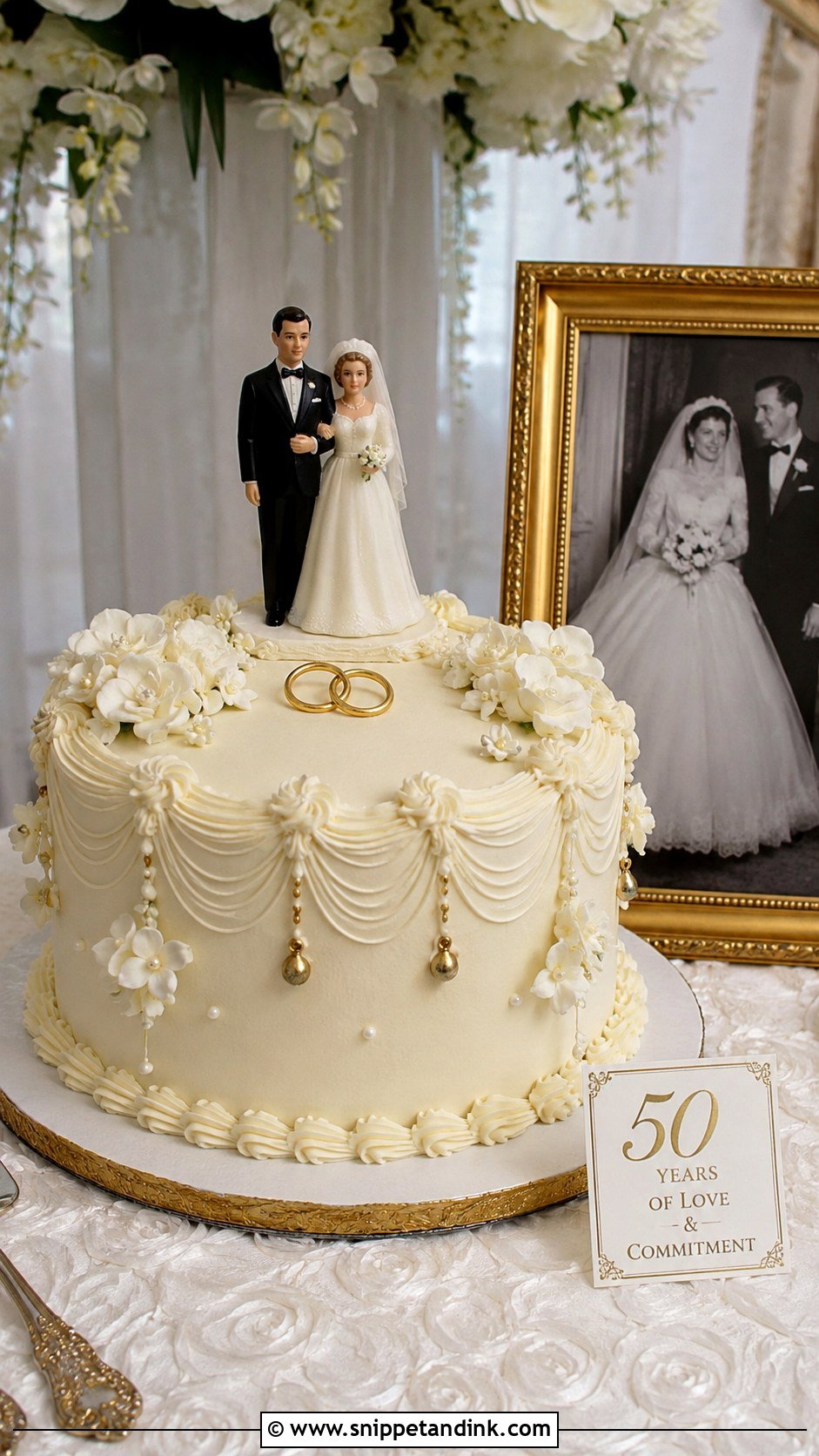 50th Anniversary Wedding Cake Recreation - Snippet and Ink - 20 50 Year Anniversary Cake Ideas