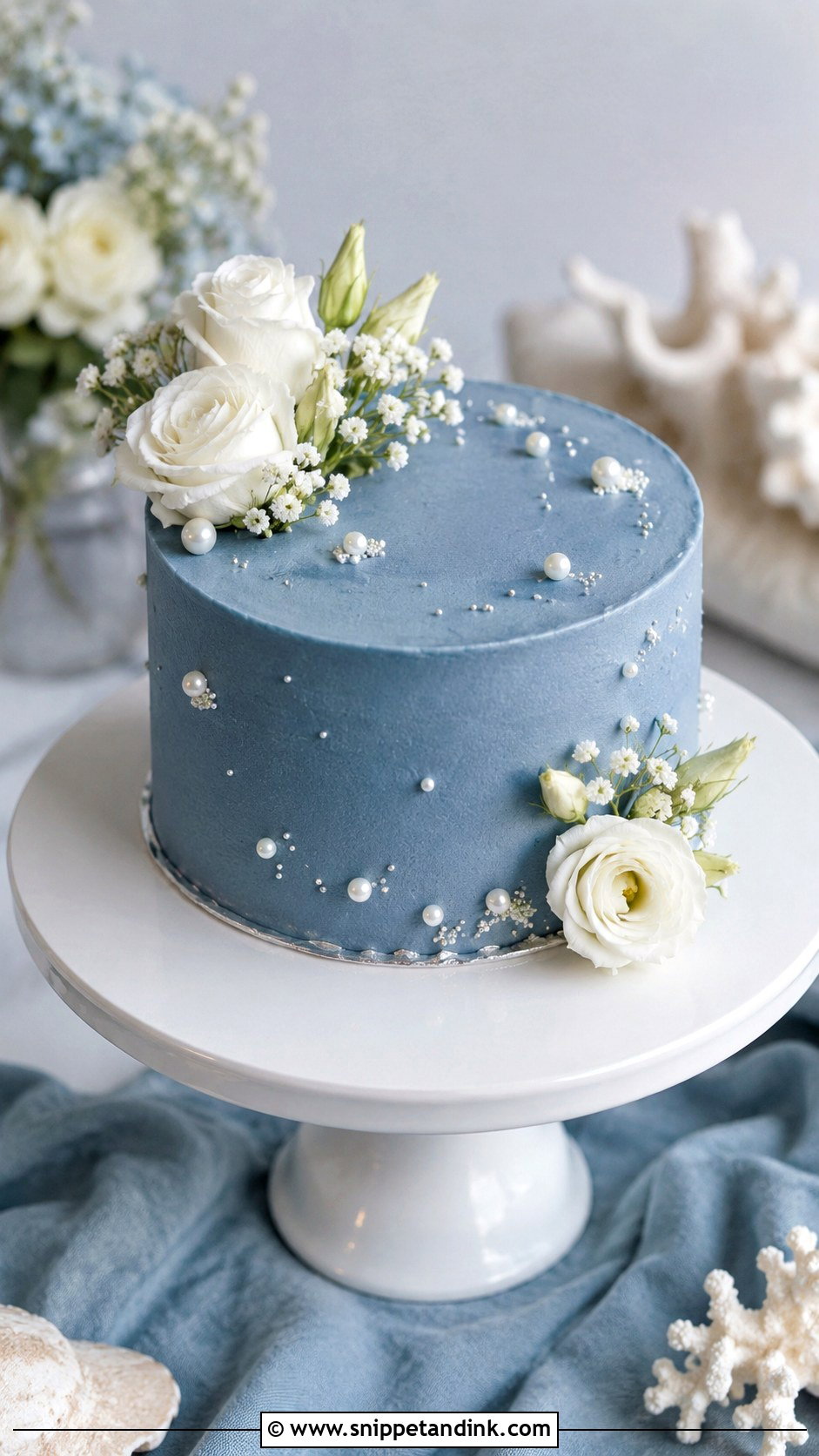 6 Inch Blue Wedding Cake - Snippet and Ink - 20 6 Inch Cake Ideas for Wedding