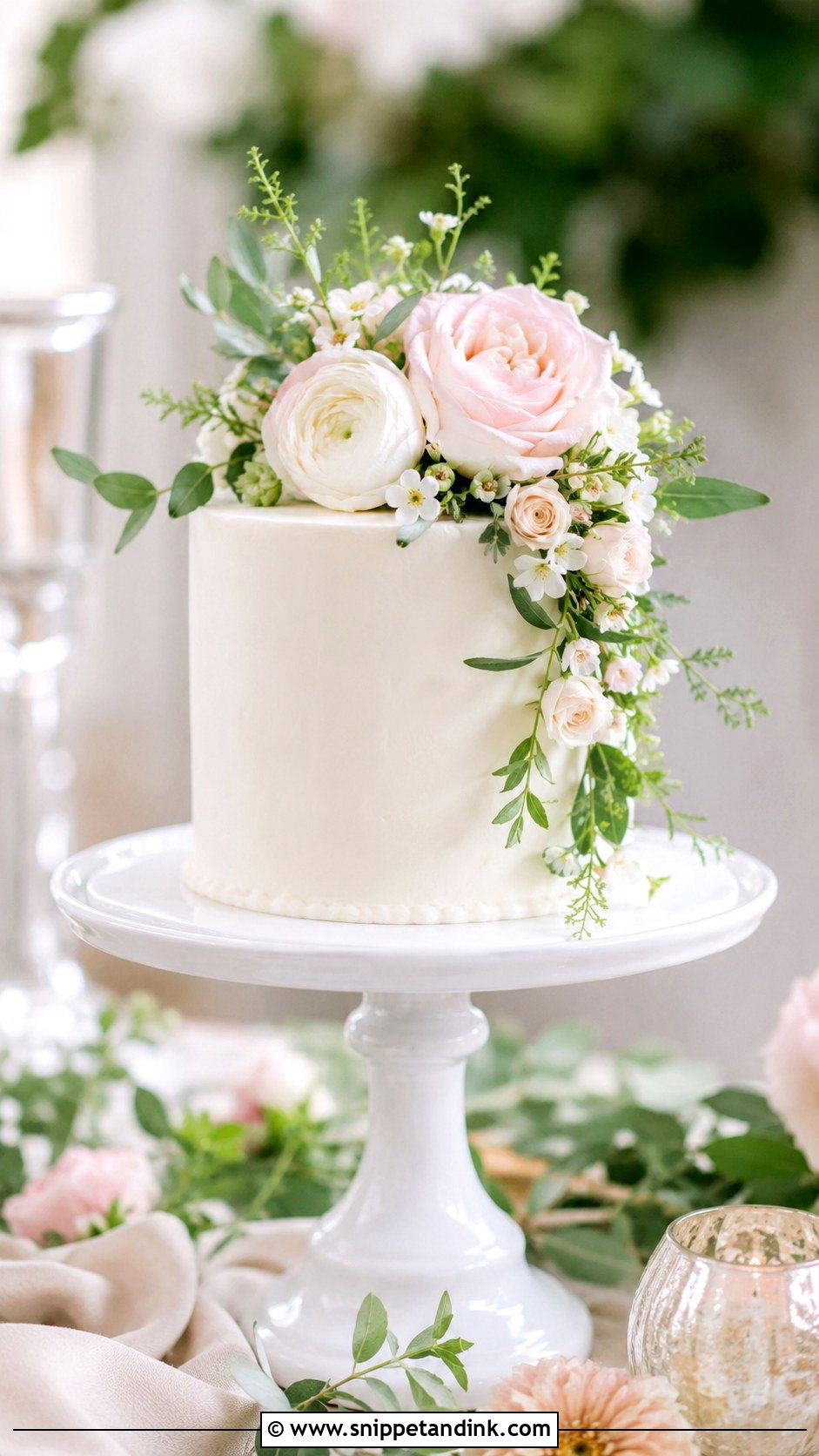 6 Inch Floral Wedding Cake - Snippet and Ink - 20 6 Inch Cake Ideas for Wedding