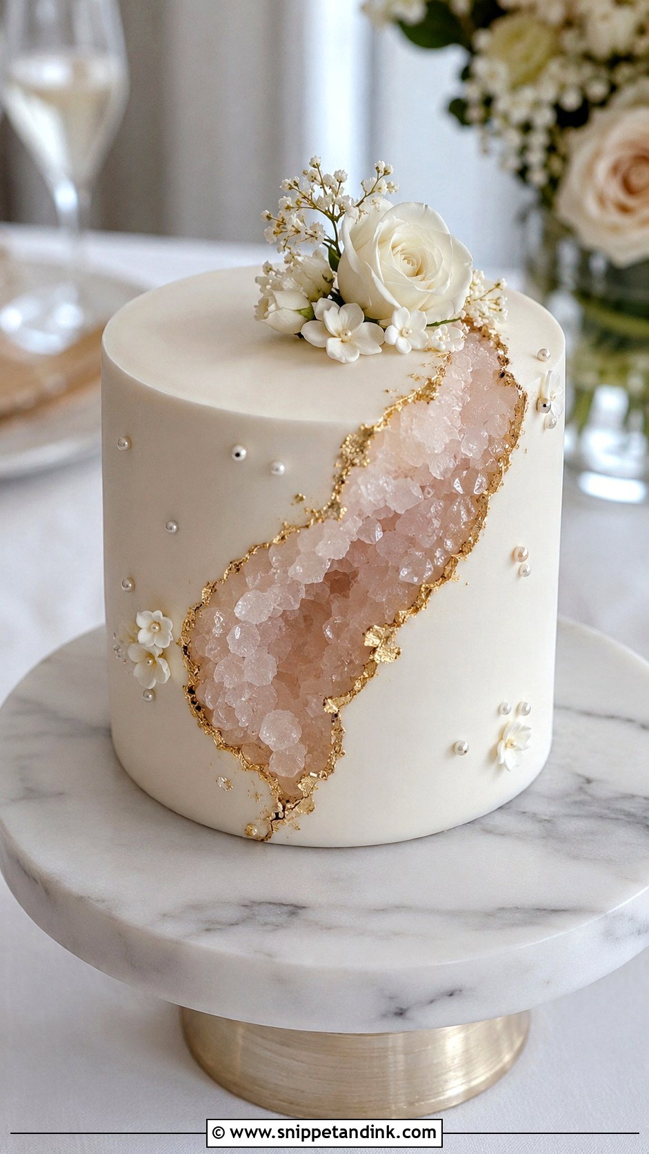 6 Inch Geode Wedding Cake - Snippet and Ink - 20 6 Inch Cake Ideas for Wedding