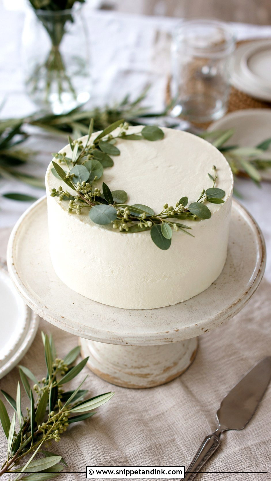6 Inch Greenery Wedding Cake - Snippet and Ink - 20 6 Inch Cake Ideas for Wedding