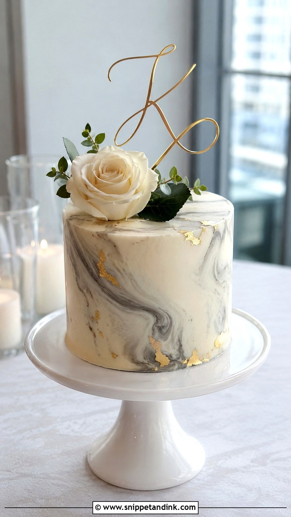 6 Inch Marble Wedding Cake - Snippet and Ink - 20 6 Inch Cake Ideas for Wedding