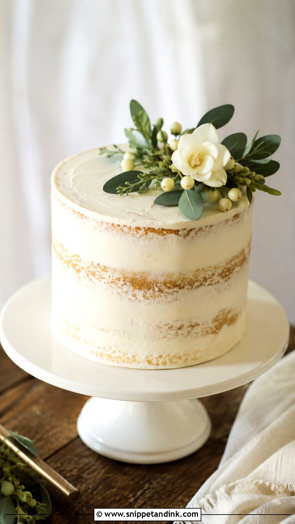 6 Inch Semi Naked Wedding Cake - Snippet and Ink - 20 6 Inch Cake Ideas for Wedding