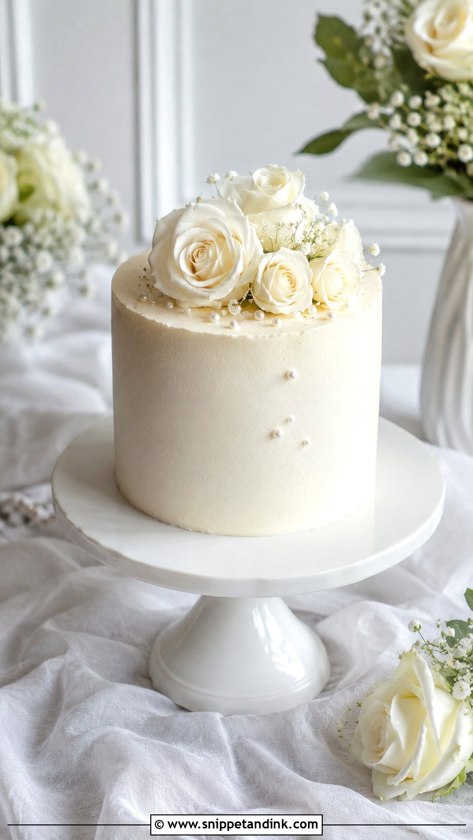 6 Inch White Buttercream Wedding Cake - Snippet and Ink - 20 6 Inch Cake Ideas for Wedding