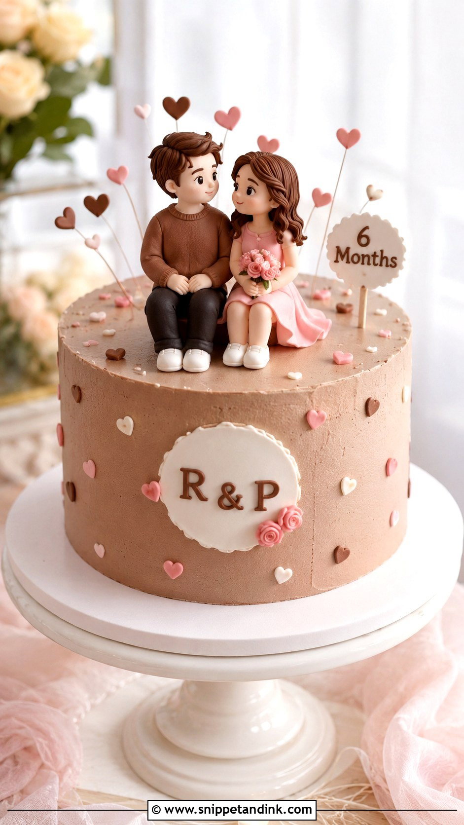 6 Month Anniversary Couple Cake - Snippet and Ink - 20 6 Month Anniversary Cake Ideas