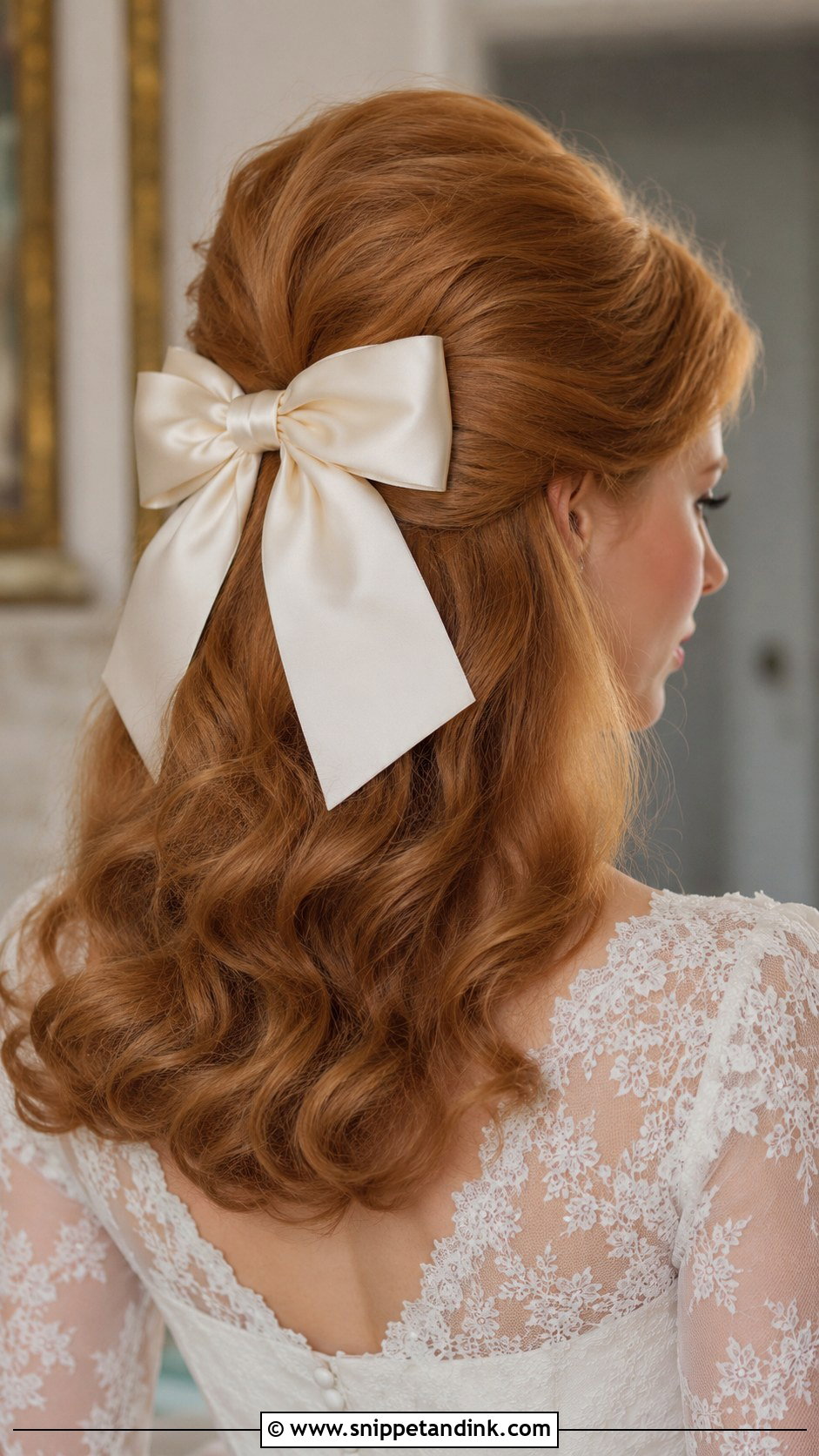 60s Bridal Hair With Bow - Snippet and Ink - 20 60s Bridal Hair Ideas