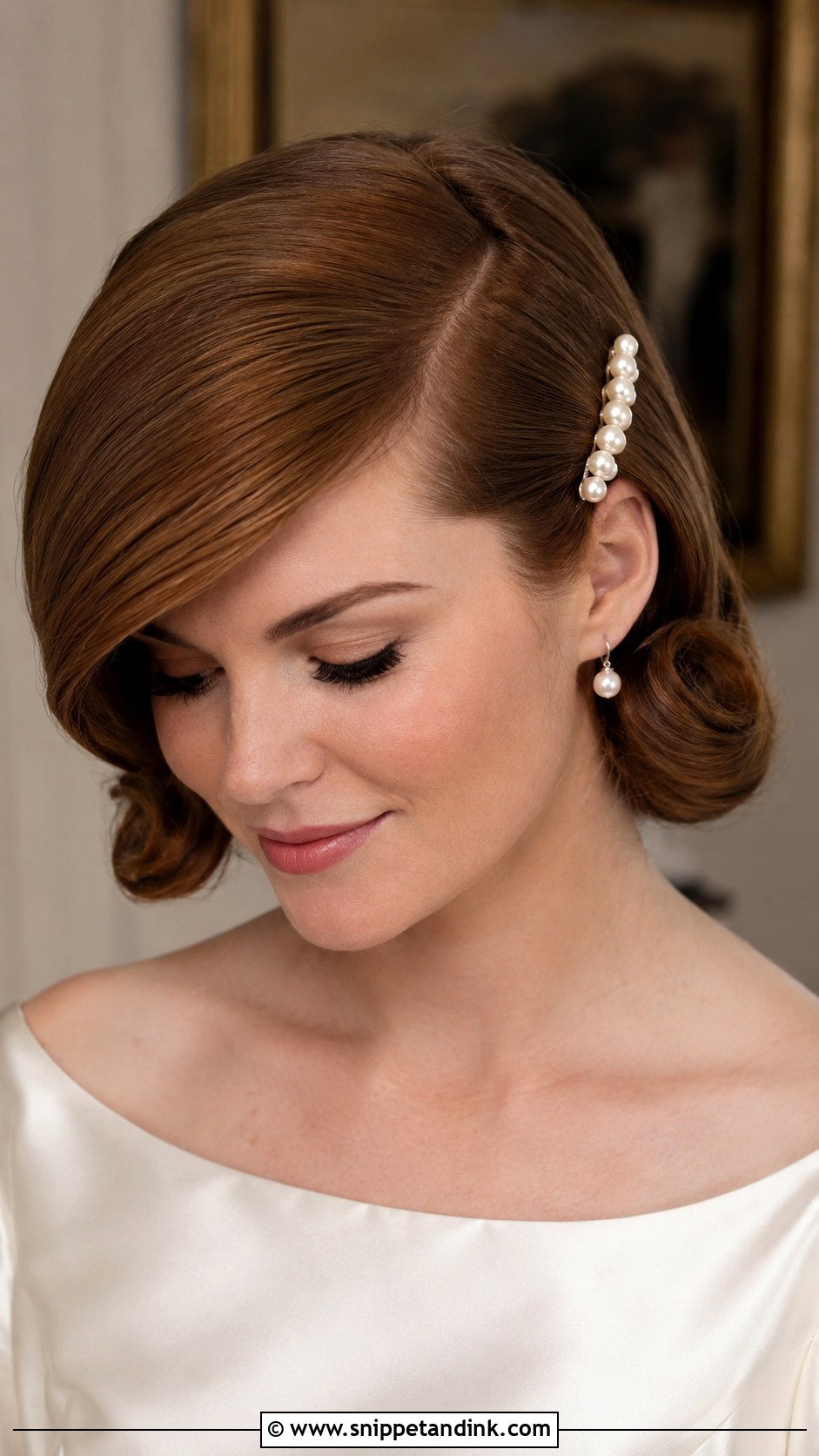 60s Bridal Hair With Side Part - Snippet and Ink - 20 60s Bridal Hair Ideas