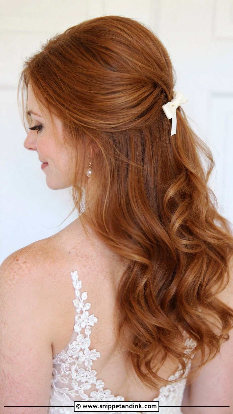 60s Half Up Bridal Hair - Snippet and Ink - 20 60s Bridal Hair Ideas