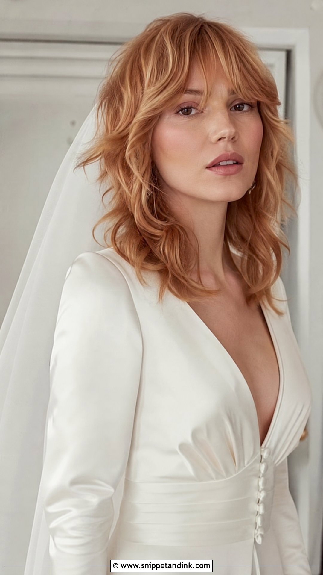 70s Bridal Hair With A Shag Cut - Snippet and Ink - 15 70s Bridal Hair Ideas