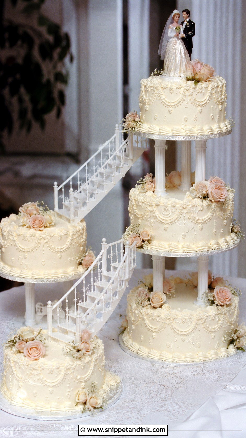 80s Style Wedding Cake With Staircases - Snippet and Ink - 35 80s Style Wedding Cake Ideas