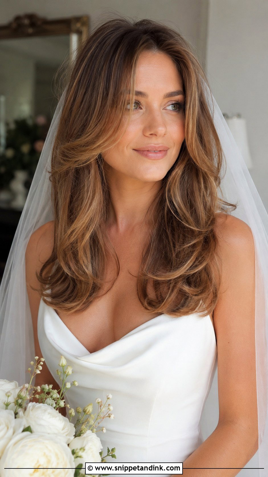 90s Blowout Wedding Hairstyle for Long Hair - Snippet and Ink - 20 Long Open Hair Wedding Hairstyles