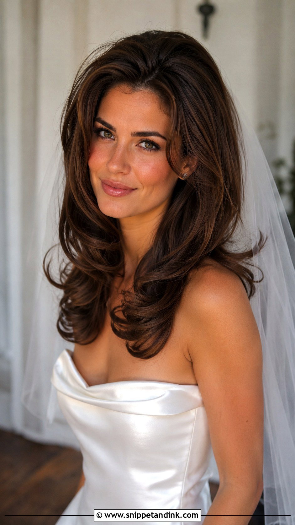 90s Blowout - Snippet and Ink - 20 Brunette Bride Hairstyles