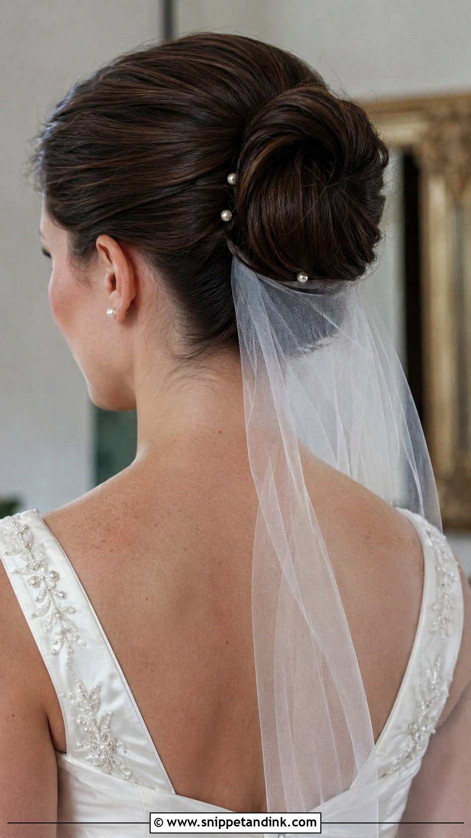 90s Bridal Bun With Veil - Snippet and Ink - 20 90s Bridal Hair Ideas