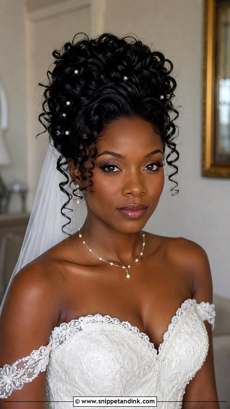 90s Bridal Curly Updo - Snippet and Ink - 20 90s Bridal Hair Ideas