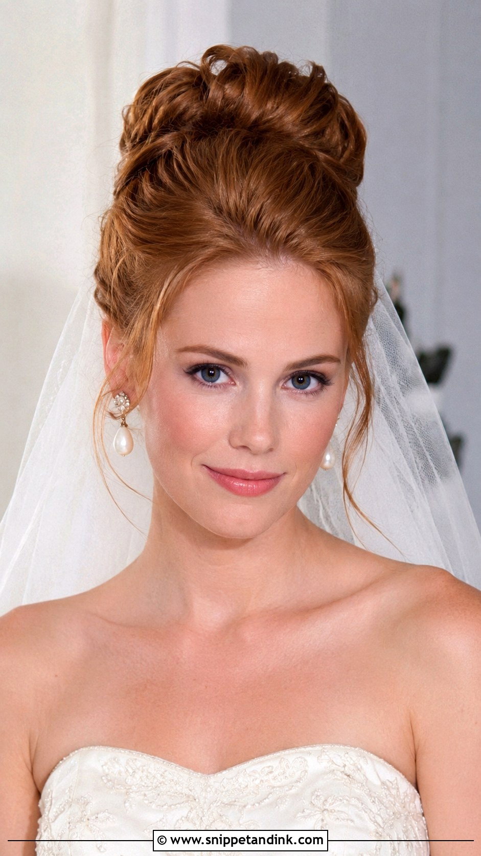 90s Bridal High Bun - Snippet and Ink - 20 90s Bridal Hair Ideas
