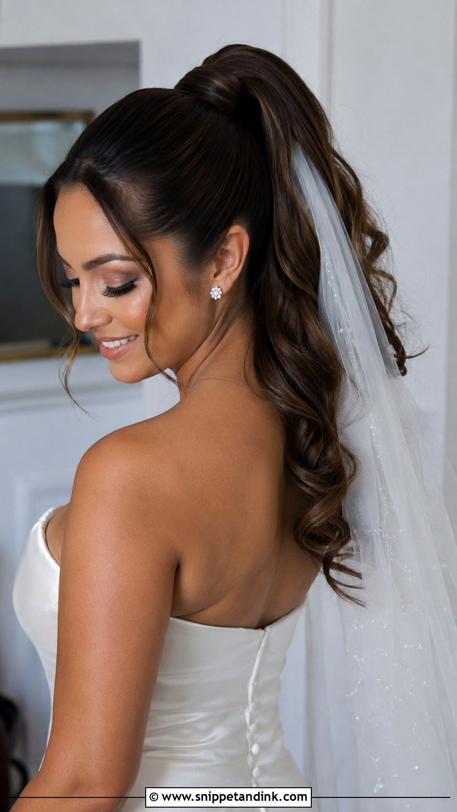 90s Bridal High Ponytail - Snippet and Ink - 20 90s Bridal Hair Ideas