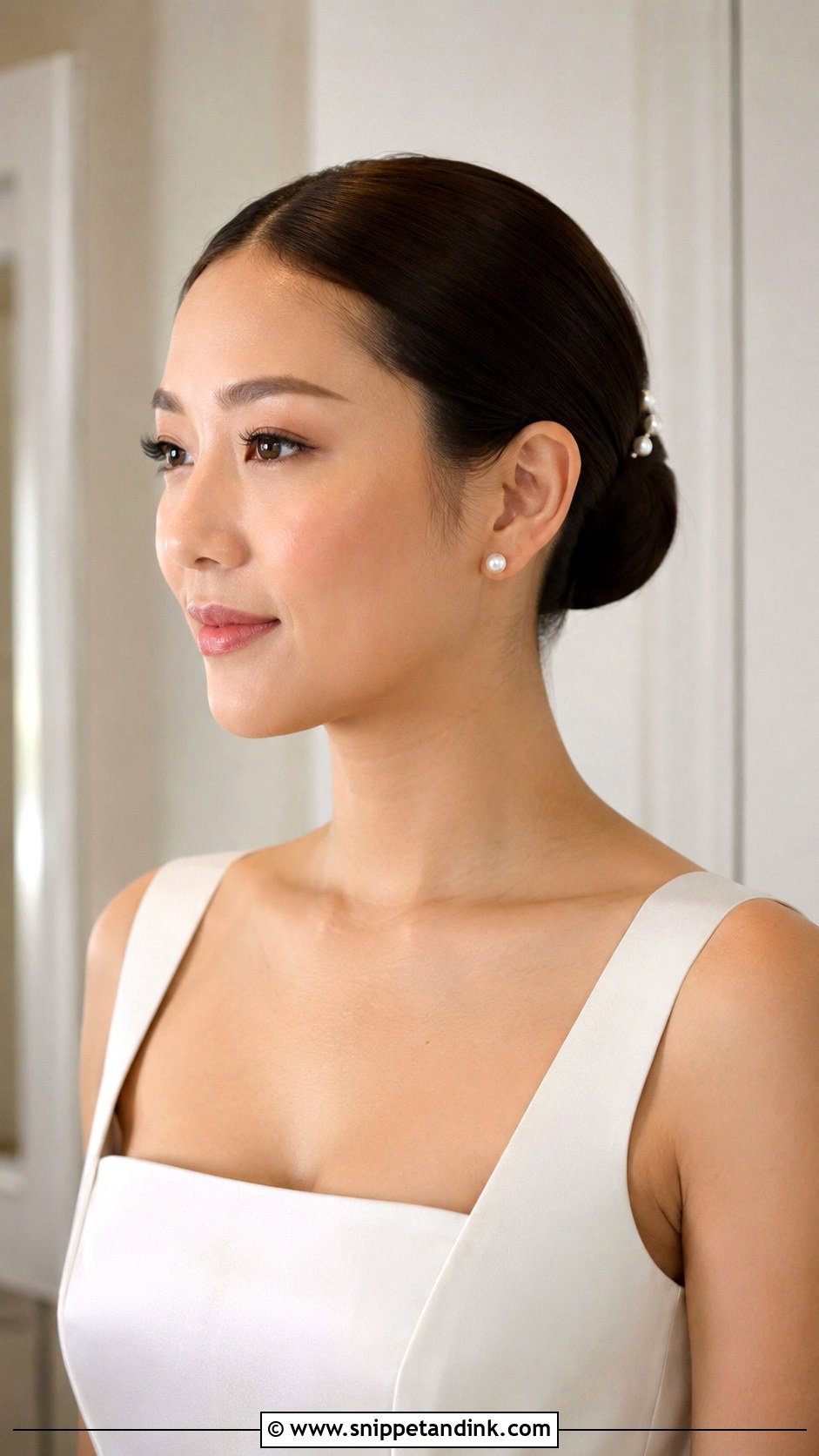 90s Bridal Sleek Bun - Snippet and Ink - 20 90s Bridal Hair Ideas