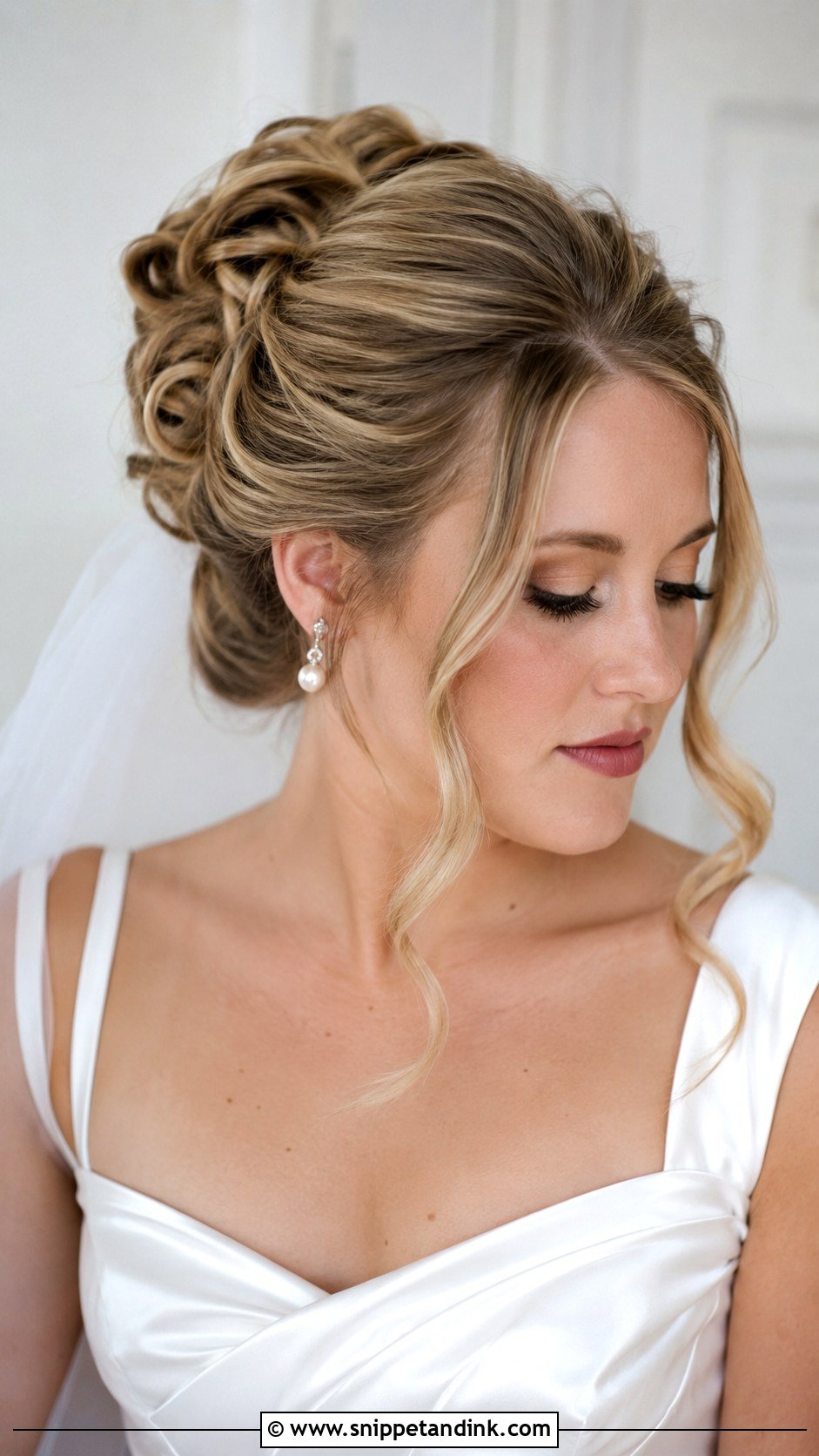 90s Bridal Updo With Tendrils - Snippet and Ink - 20 90s Bridal Hair Ideas